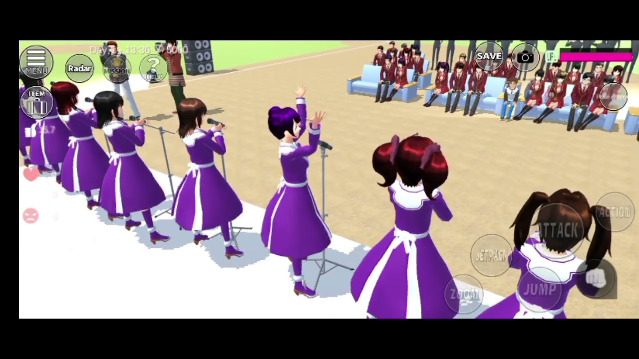 #sakuraschoolsimulator Sakura dan Group vocalnya manggung di sekolah