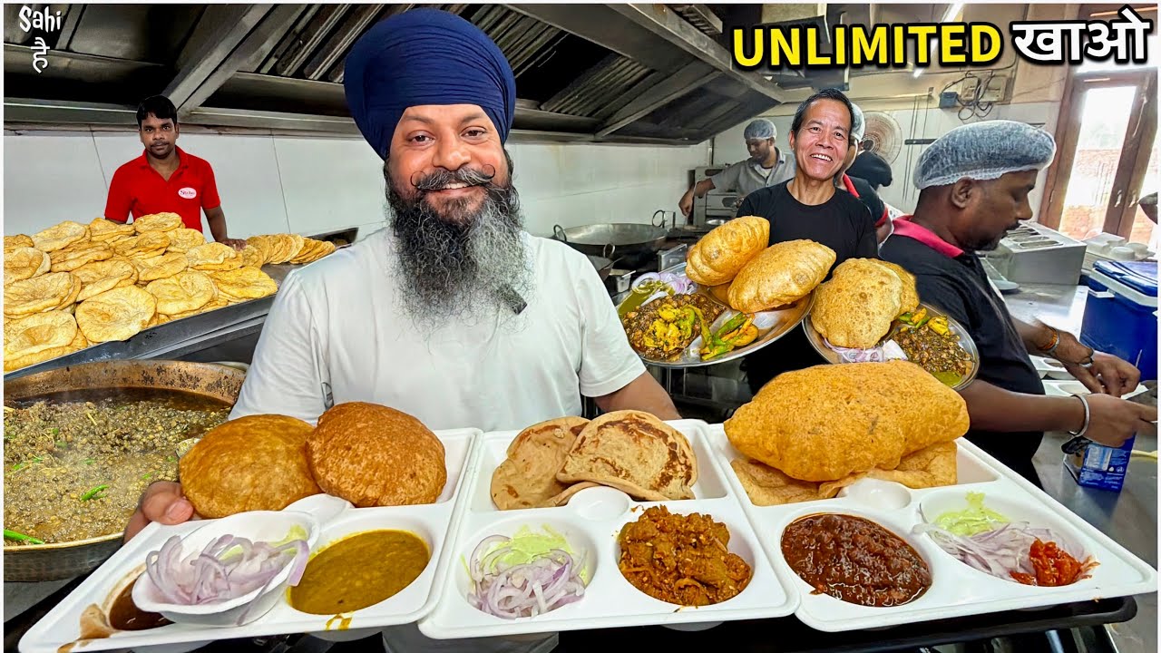 179/- UNLIMITED Desi Ghee Nashta | Paaji ka Best Breakfast | Street Food India