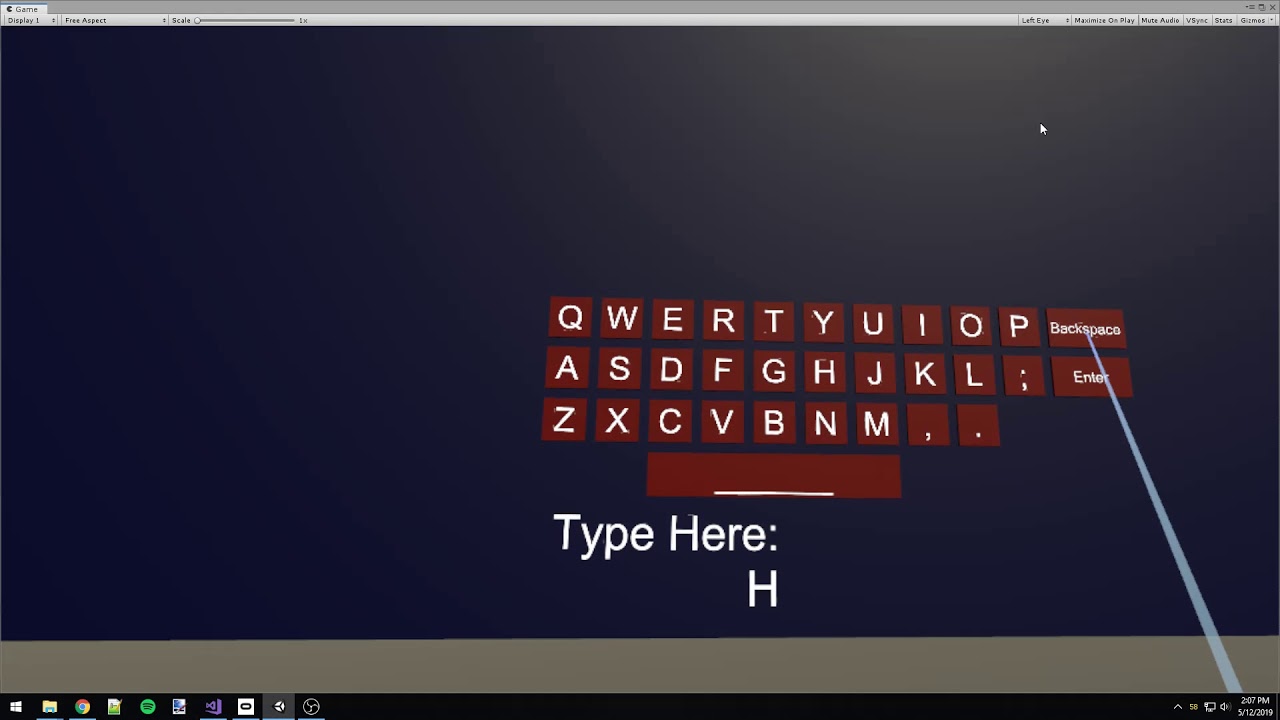 OSVR Keyboard Demo