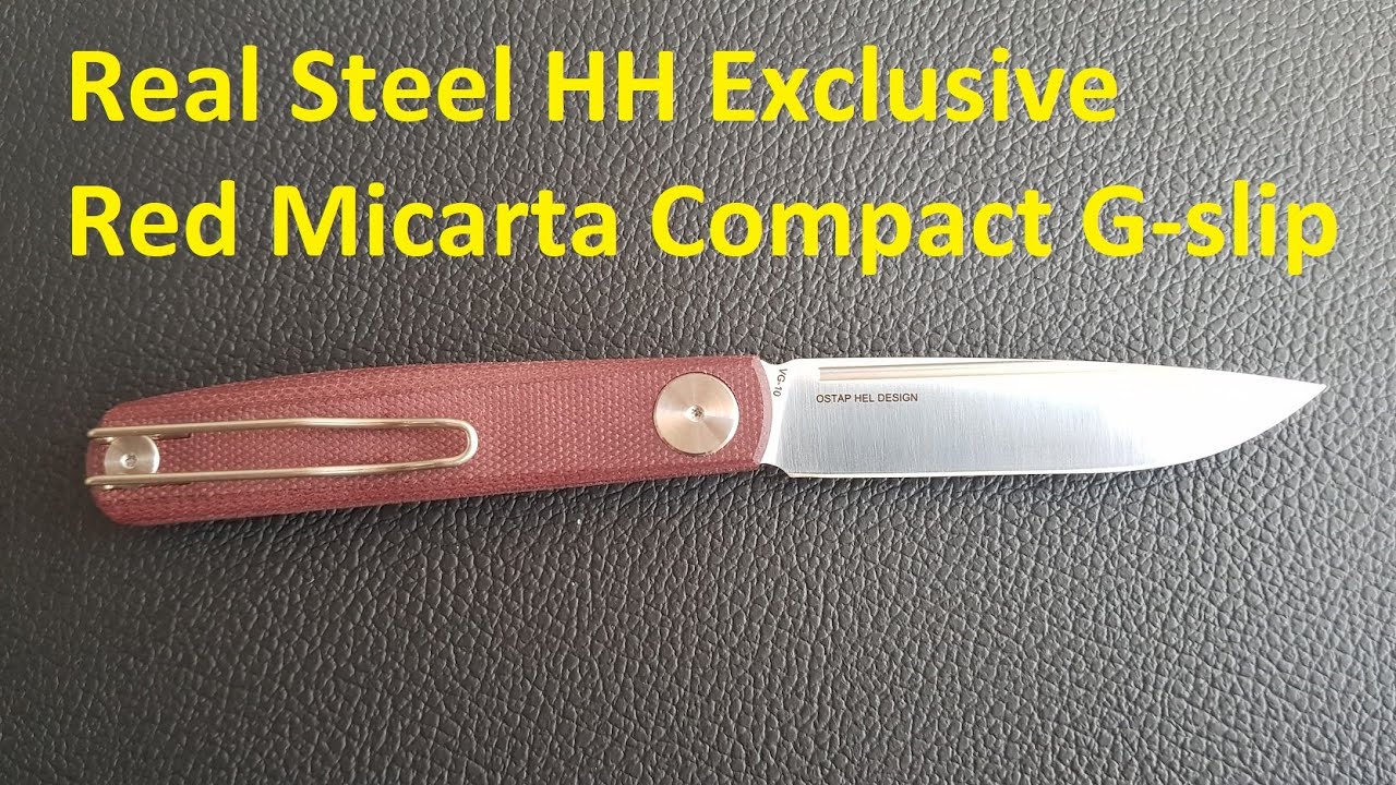 Real Steel HH Exclusive Red Micarta Compact G-slip