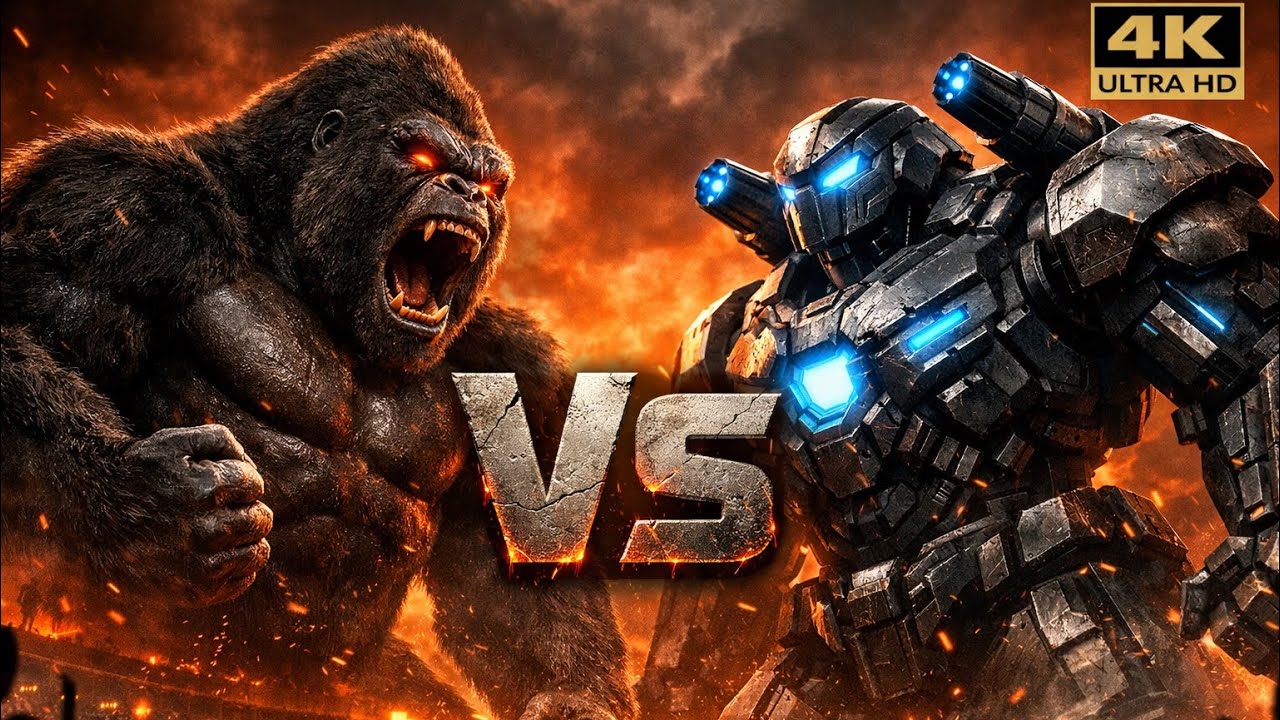 Giant Kong vs Ultimate War Robot | Lava Arena Showdown