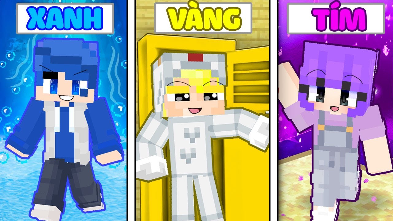 Tô Gà Thử Thách 24H Chơi Trốn Tìm Theo Màu Sắc Trong Minecraft!