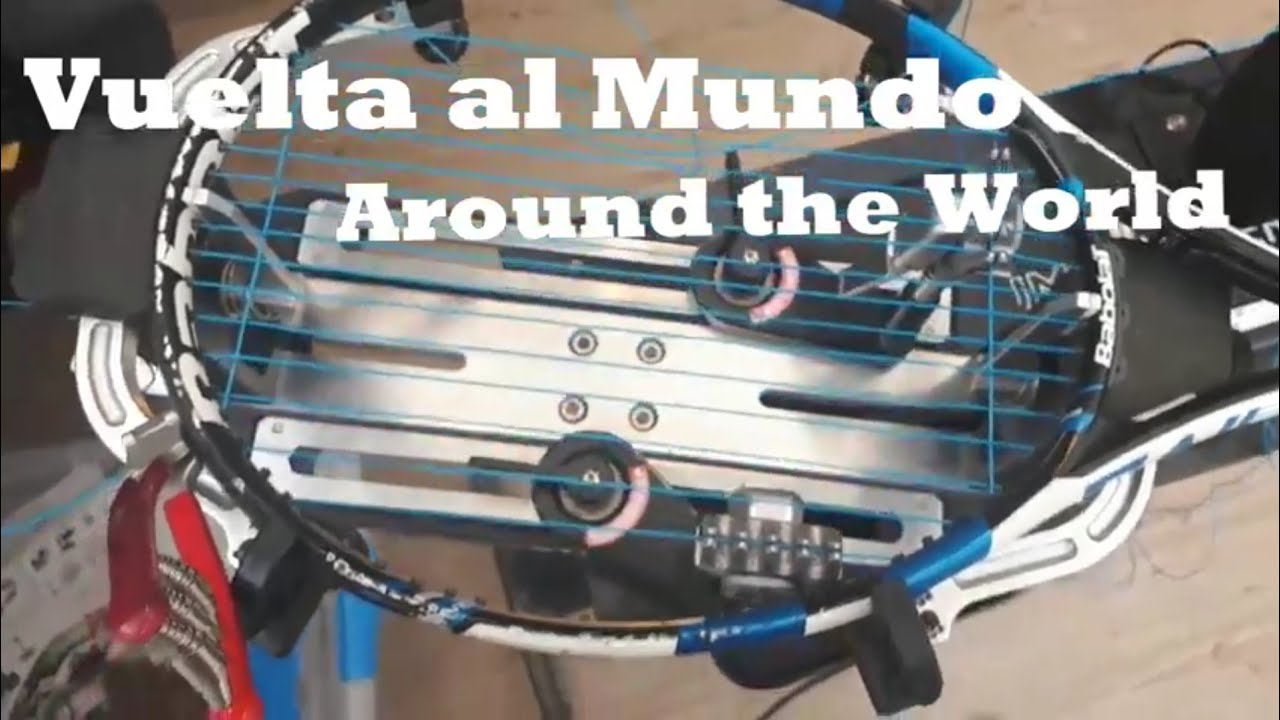 Encordar raqueta de tenis vuelta al mundo - Around the world string patern - Stringing tennis racket