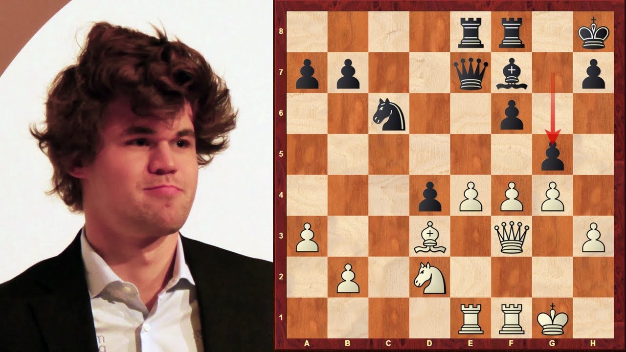 Amazing Chess Game : Magnus Carlsen vs Nigel Short - Essent 2004 - Queen's Gambit Declined (D37)