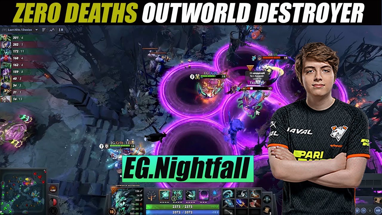 EG.Nightfall OD Outworld Destroyer Devourer OFFLANE - Zero Deaths