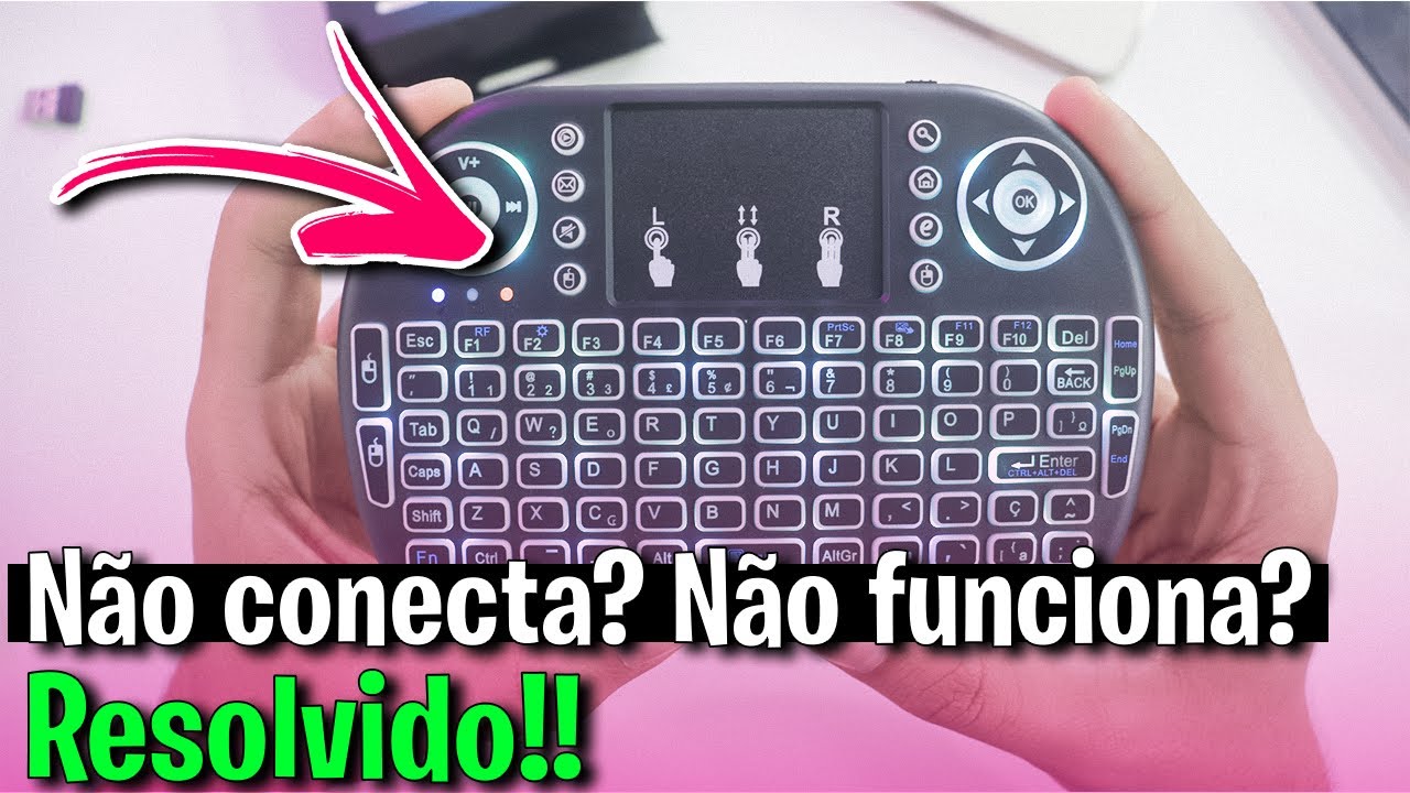 Mini Teclado Sem Fio NÃO CONECTA? Não funciona? Luz laranja piscando? RESOLVIDO✅