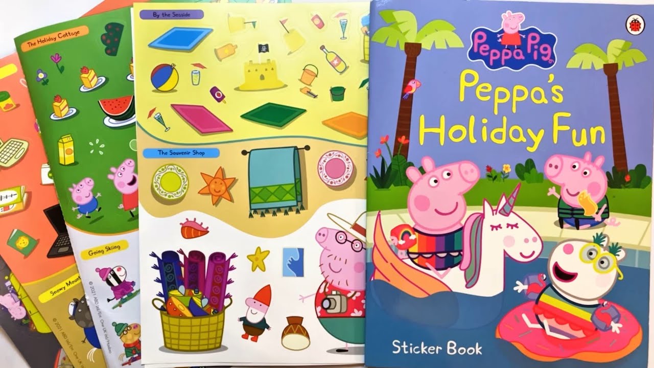 Peppa's Holiday Fun Sticker Scenes Book for kids and toddlers❤️小豬佩奇快樂假期場景貼紙書