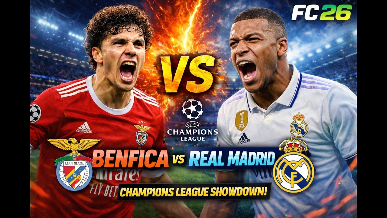 FC 26 - BENFICA VS. REAL MADRID - UEFA CHAMPIONS LEAGUE 25/26 FULL MATCH | PLAYOFF [LEG 1]