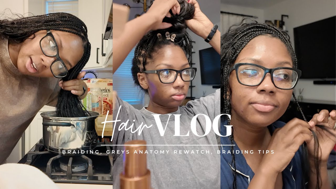 Hair Vlog | Braid With Me | Knotless Boho Braids | Niara Alexis