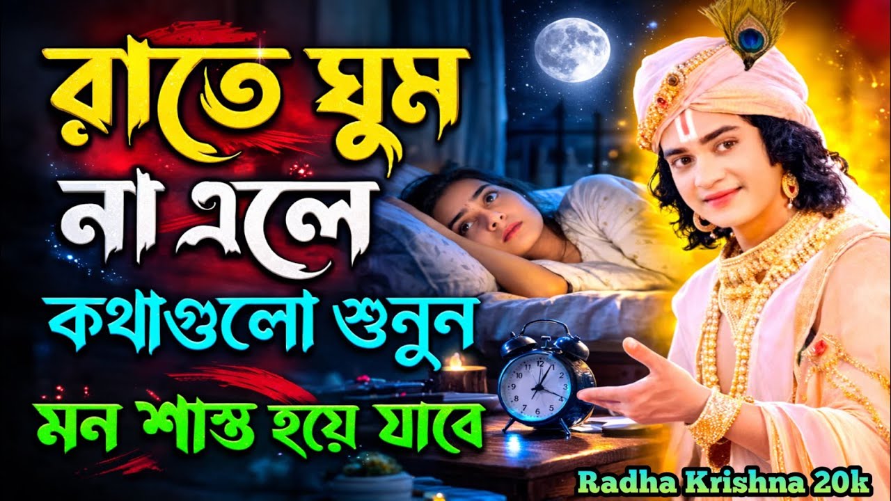 রাতে ঘুম না এলে এই শ্রীকৃষ্ণের বাণী শুনুন | মন শান্ত হয়ে যাবে | Krishna Motivational Speech Bengali