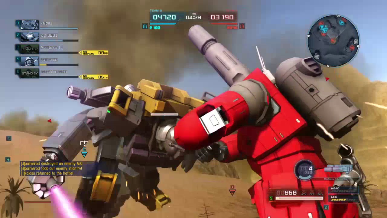 Gundam Battle Operation 2: RX-77 Guncannon, Ranked Match in the Desert!