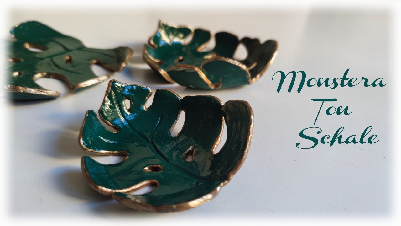 Monstera Ton Schalen * DIY * Clay Dishes