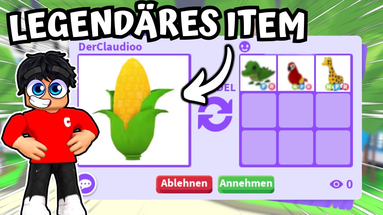 WIR TRADEN GOLDENEN MAIS GEGEN LEGENDÄRE PETS! | Adopt Me Trading Video
