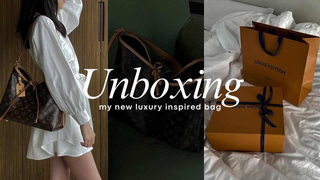 Unboxing my new luxury inspired bag from Babalabags.co | LV Carryall