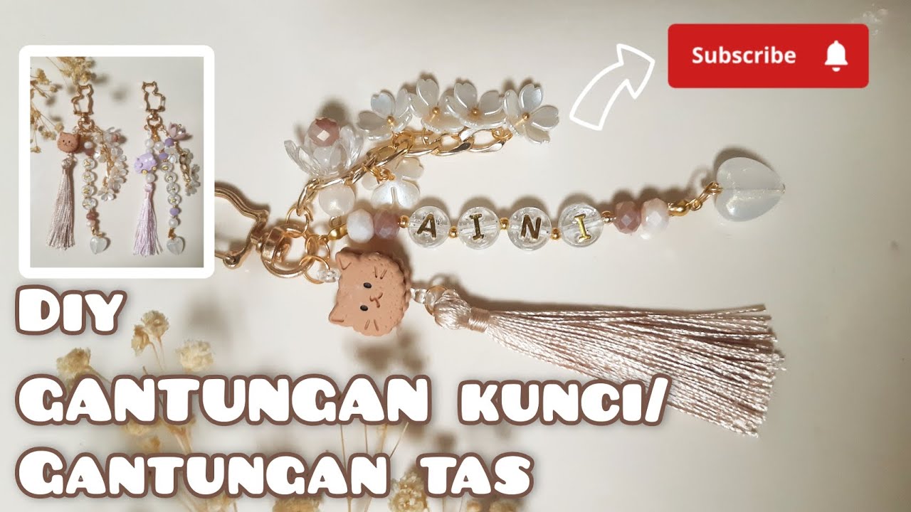 CARA MEMBUAT GANTUNGAN TAS DARI MANIK MANIK | TUTORIAL GANTUNGAN KUNCI DARI MANIK MANIK| NUNAK CRAFT