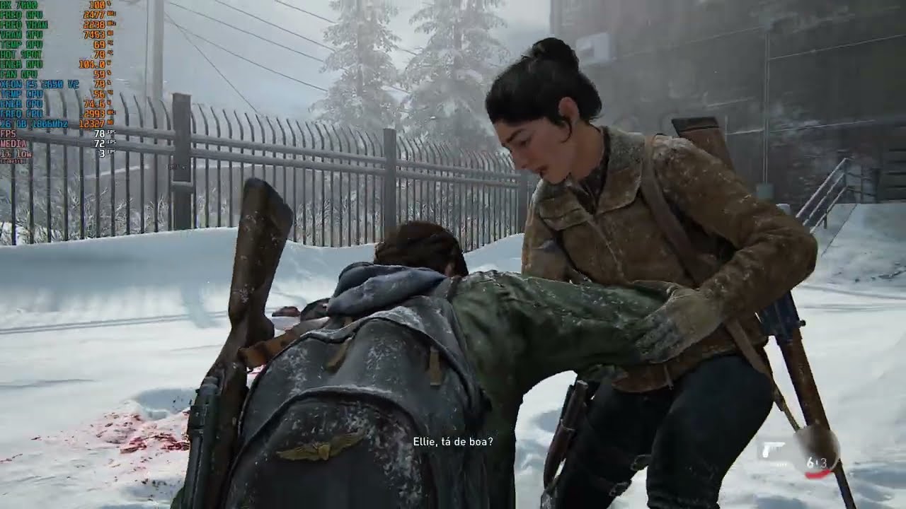RX 7600 E XEON E5 2650 V2 (DDR3) no THE LAST OF US 1 e 2 GARGALOU?
