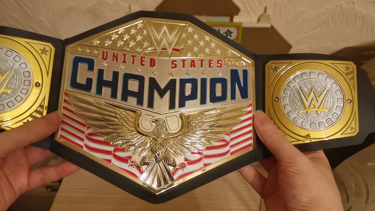 Универсальный титул WWE Blue и совершенно новые пояса чемпиона США. Распаковка, Mattel.