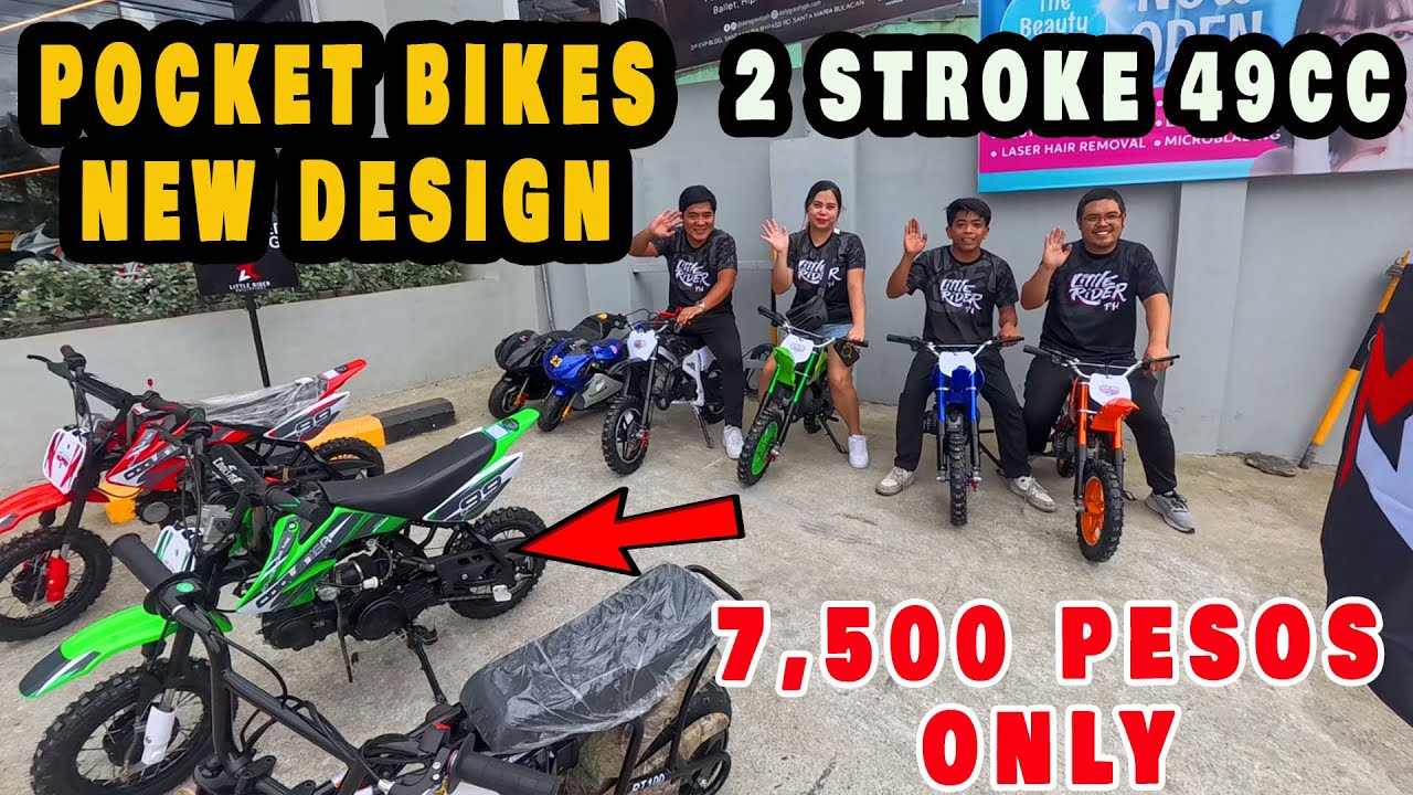 MINI POCKET BIKES NEW DESIGN | 49cc Engine All Stock 2 Stroke PANG RACING!