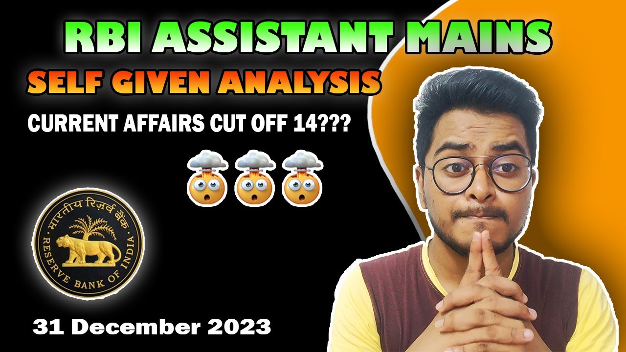 My RBI ASSISTANT MAINS Self Given Analysis || Current Affairs Rula Diya #rbi #rbiassistant #rbimains