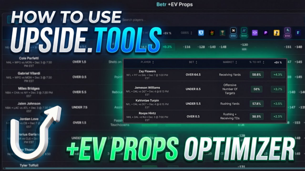 How to Use the Upside Tools Fantasy Player Props Optimizer | How To Beat PrizePicks