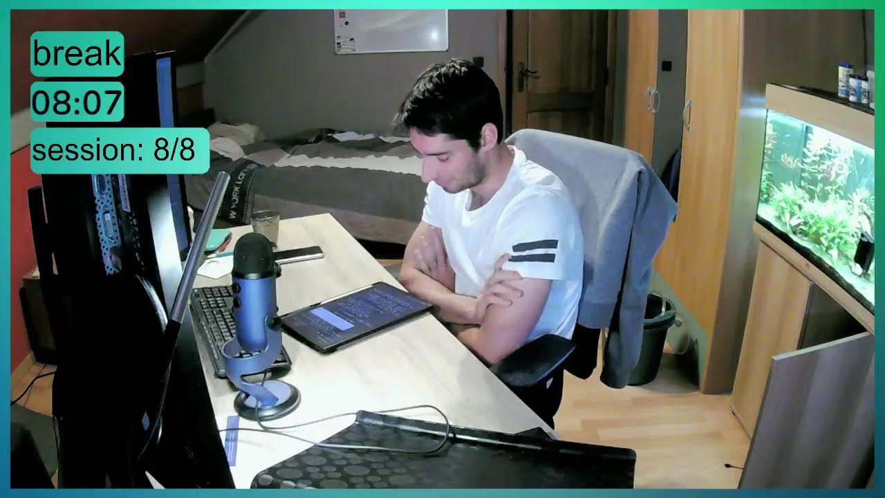 Study with me | 8+ Hours | 60/10 Pomodoro