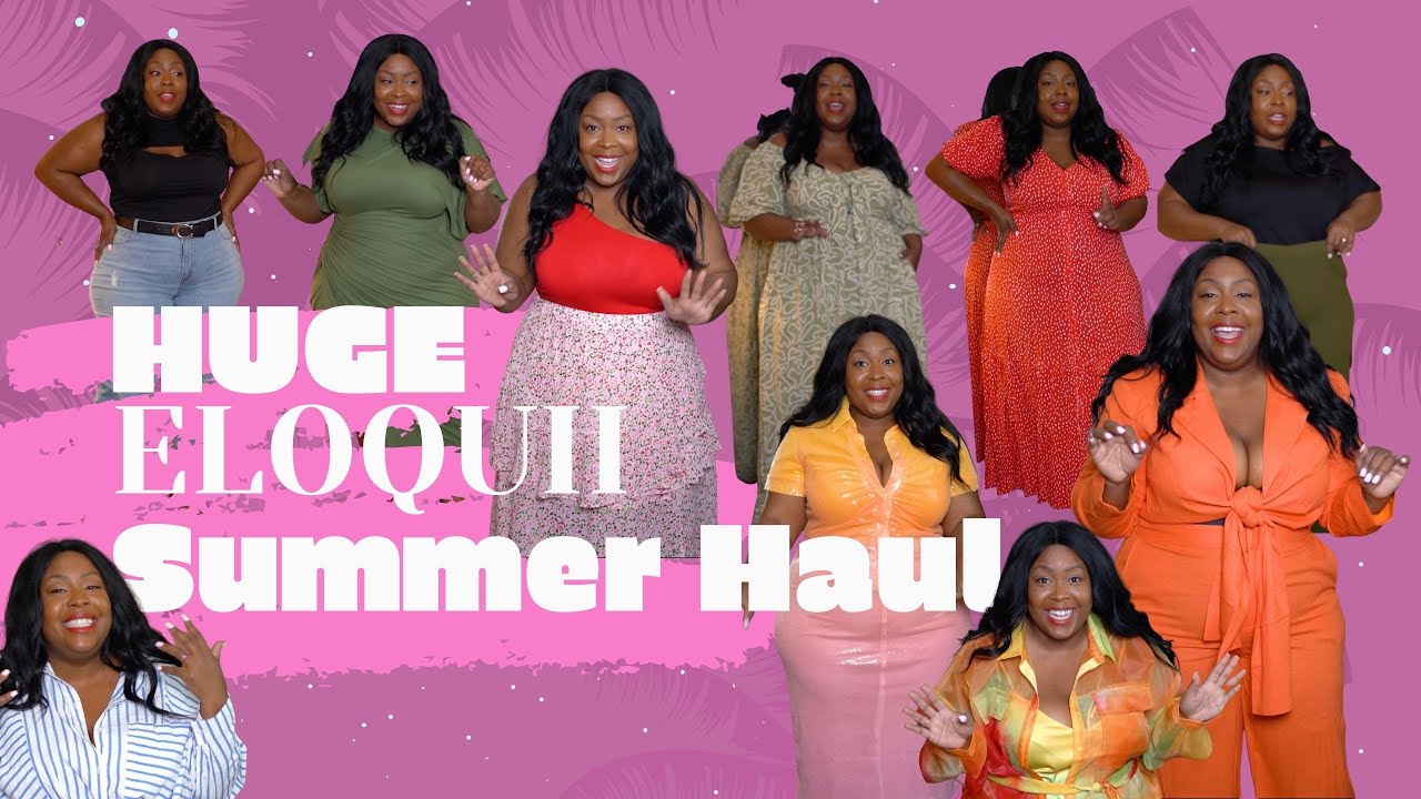 HUGE ELOQUII PLUS SIZE HAUL TRY-ON // Summer // Festival Outfits, Wedding Guest | CanDesLand 2021