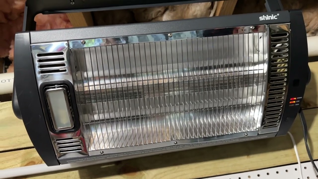 Shinic Electric Garage Heaters for Indoor Use, 1500W:750W Ceiling Mounted Quartz Radiant Heater