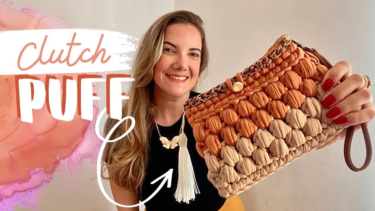 Passo a passo completo da nossa Clutch Puff em crochê moderno 😉 DIY Crochet