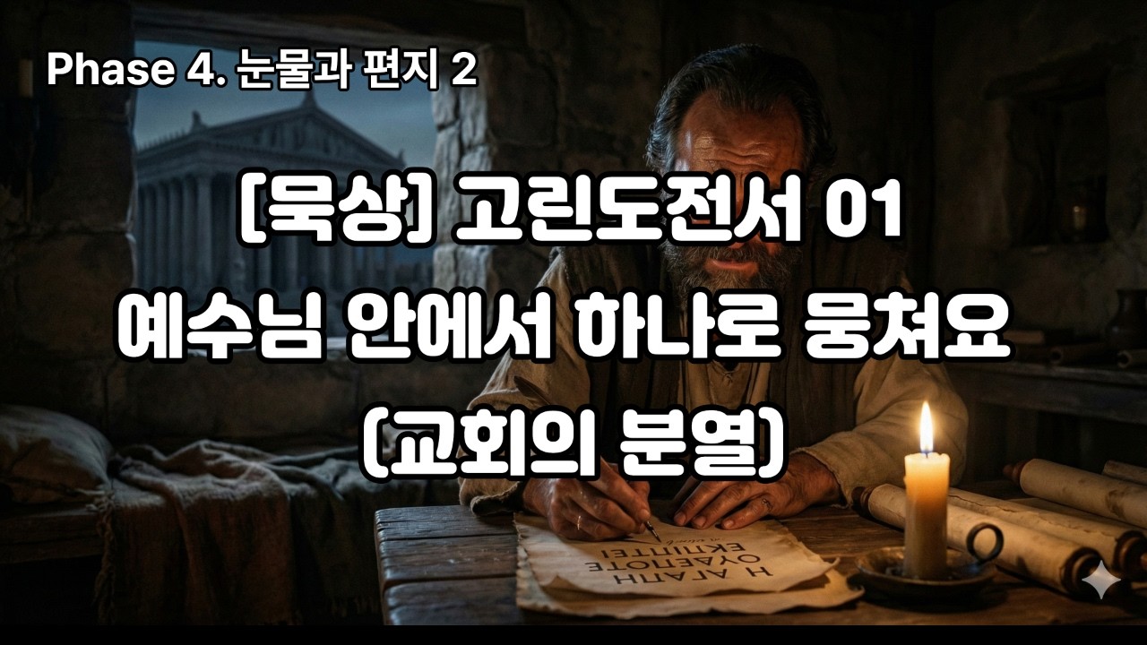 [묵상] 고린도전서 01: 예수님 안에서 하나로 뭉쳐요 (교회의 분열)