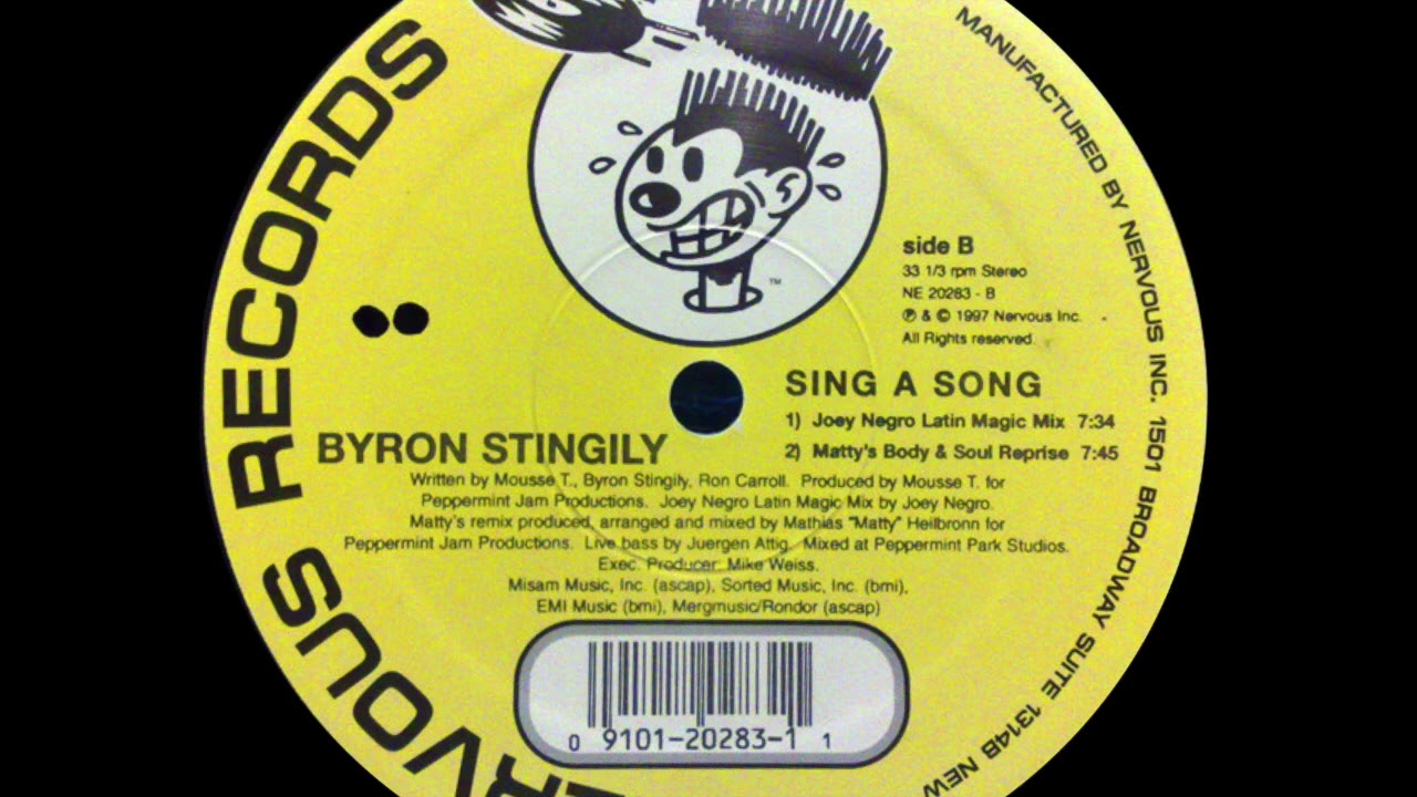 Byron Stingily - Sing A Song (Matty's Body & Soul Reprise)