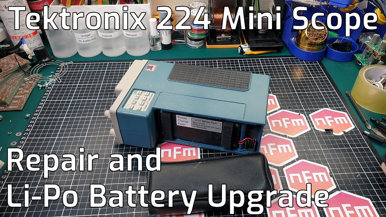 Tektronix 224 Mini Scope Repair and Battery Upgrade