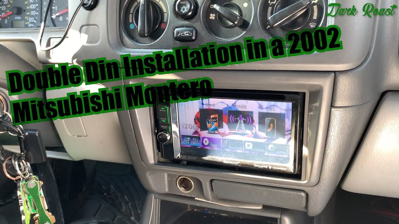 Установка двухдиновой магнитолы в Mitsubishi Montero Sport 2002 года выпуска.