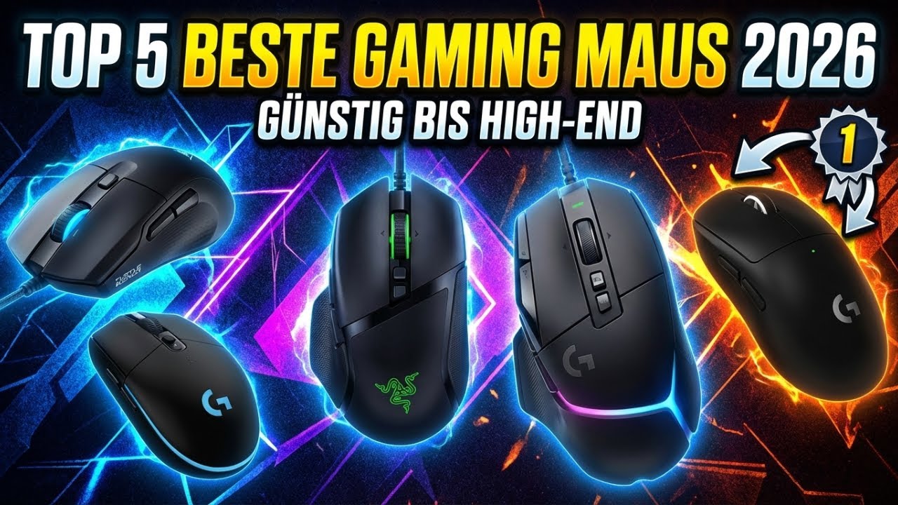 Beste Gaming Maus 2026 🏆 Logitech, Razer & Co im Test (Günstig bis High-End)