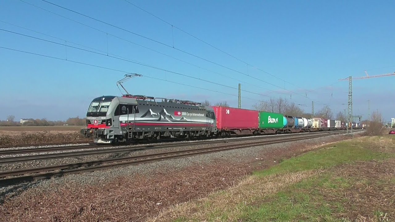 Rheintalbahn : Bahnverkehr in Friesenheim - Februar 2025