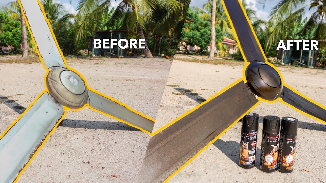 Restoration Old yellowish ceiling fan | 15 year old fan
