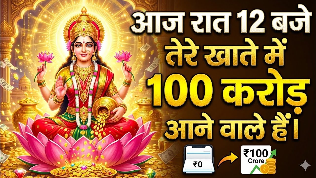 आज रात 12 बजे 100 करोड़ तेरे खाते में आने वाले हैं। 🙏🏻🥺💸 #maa #maalaxmi 