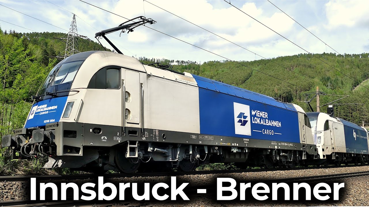Auf der Brennerbahn durch die Alpen | 4K Führerstandsmitfahrt: Innsbruck - Brenner | Siemens Rh 1216