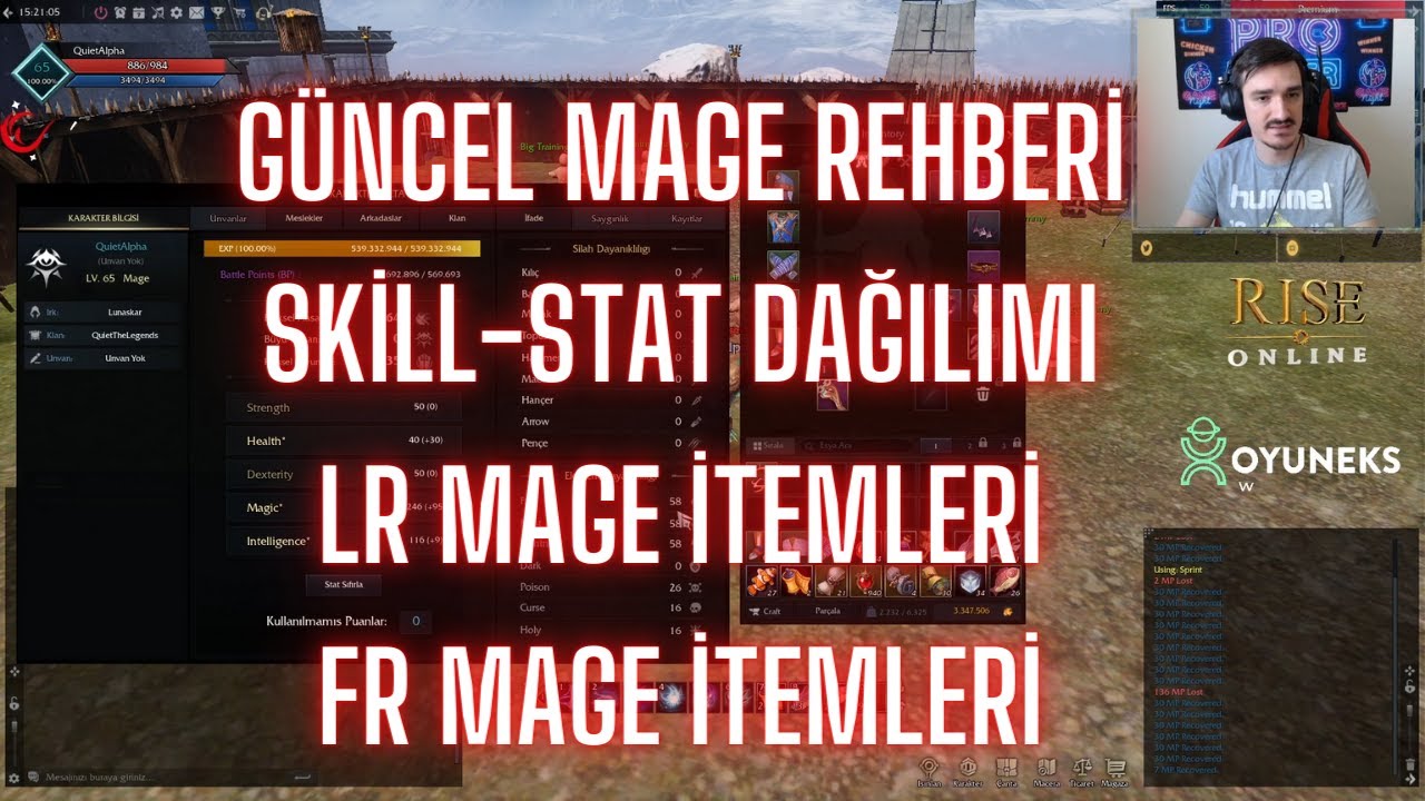 Rise Online Mage Güncel Rehber Skill-Stat-İtem Dağılımı - Rampege Kutu Açılımı