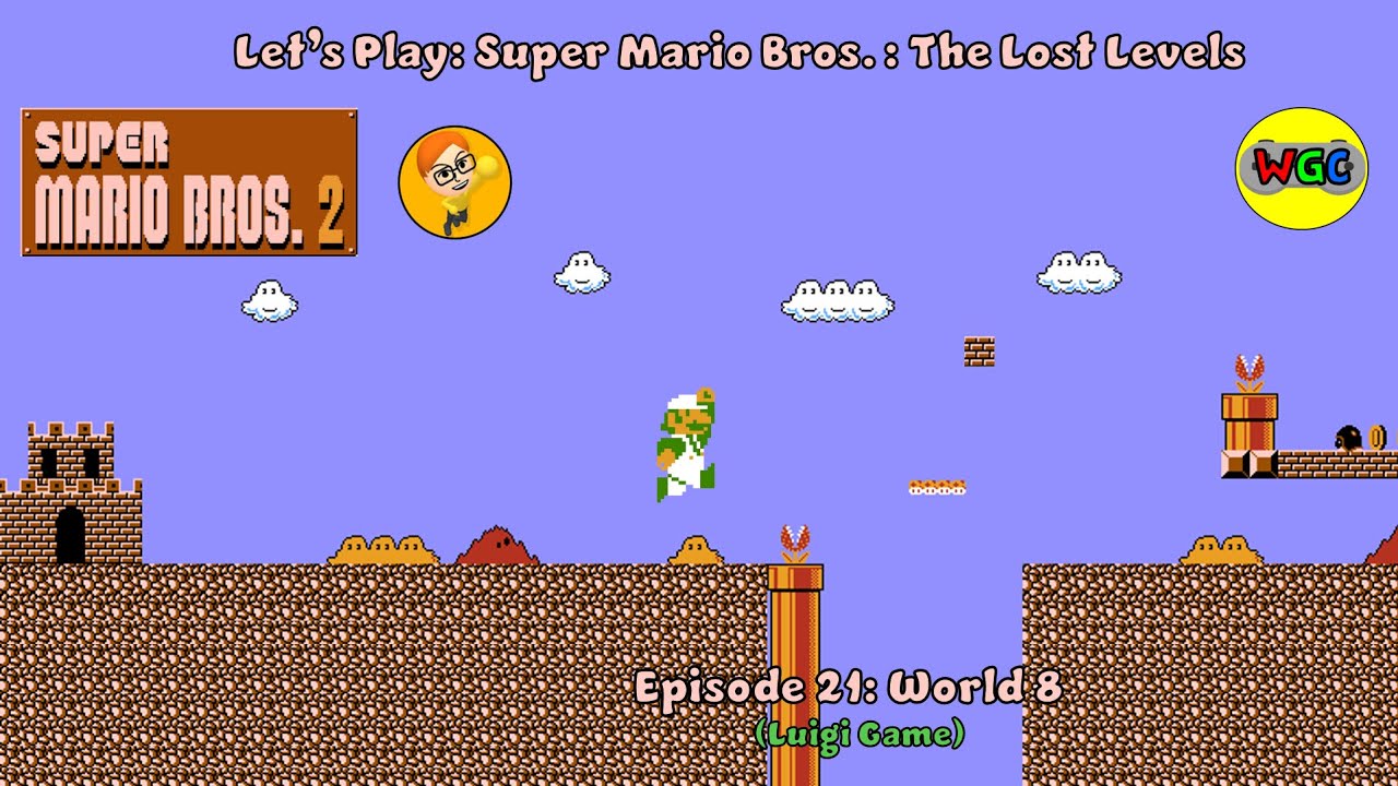 Let's Play: Super Mario Bros.: The Lost Levels - Episode 21: World 8 (Luigi Game)
