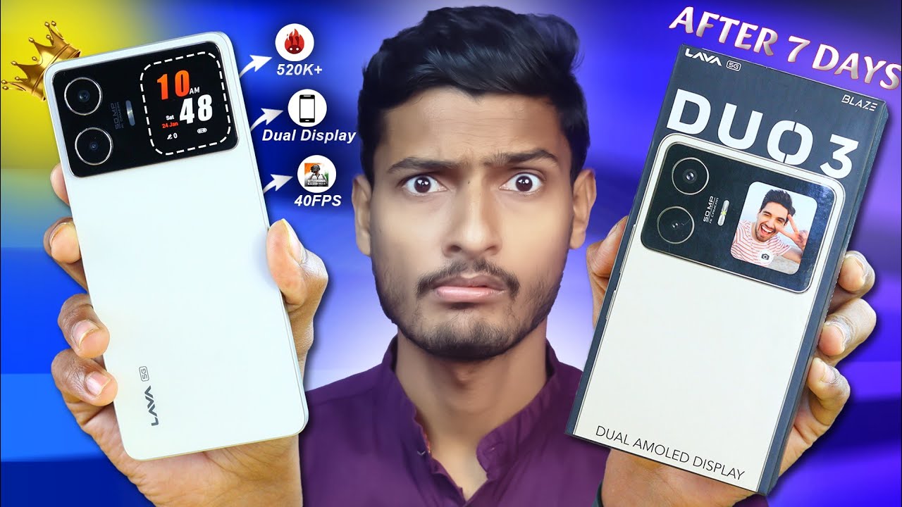 Lava Blaze Duo 3 Unboxing and Review After 7 Days 🔥 Dual Amoled Display Phone 📱