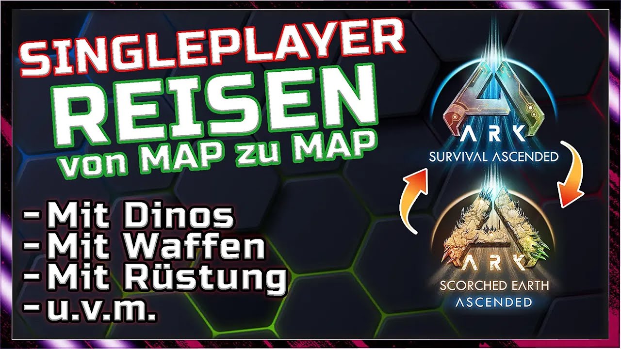 ARK Survival Ascended: Map wechseln im Singleplayer 🗺️ | Items, Dinos & Charakter übertragen