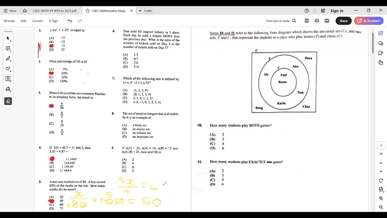 CSEC Mathematics Paper 1