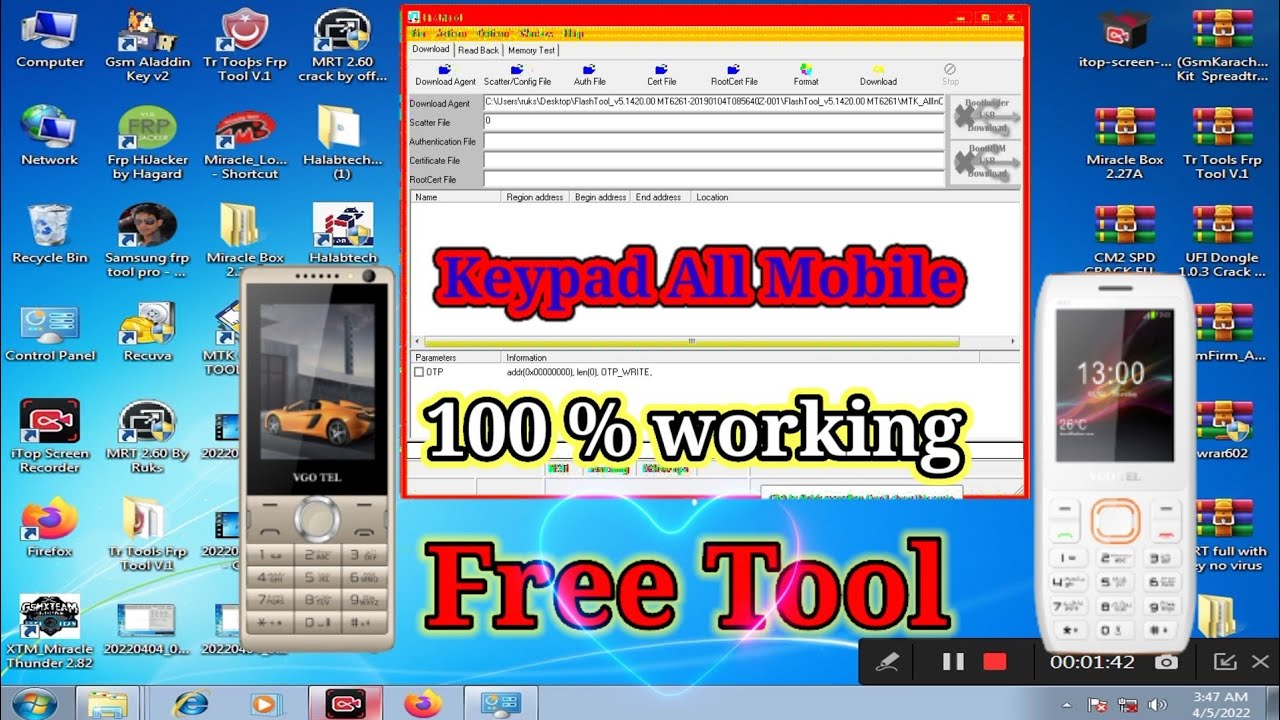 Keypad All Mobile Password Unlock Free Tool MTK Cpu Qmobile VgoTel All Mobile Unlocking Free Tool