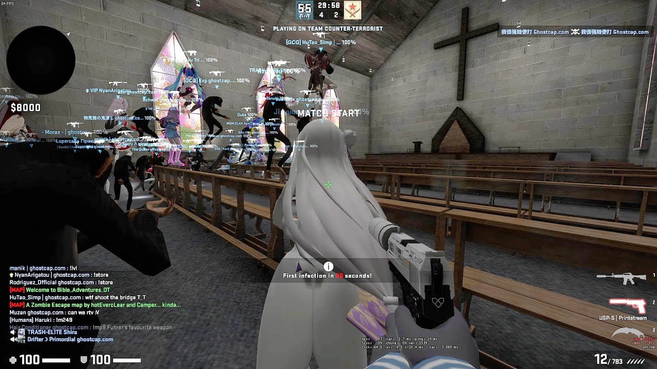 CSGO ZOMBIE ESCAPE ze_bible_adventure_ot_v1_5 All Stages On Ghostcap