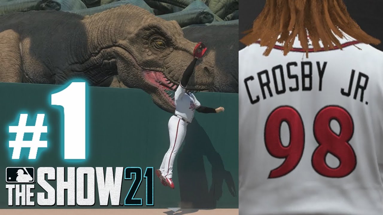 BOBBY CROSBY JR. HOMERS OFF DINOSAURS! | MLB The Show 21 | Road to the Show #1