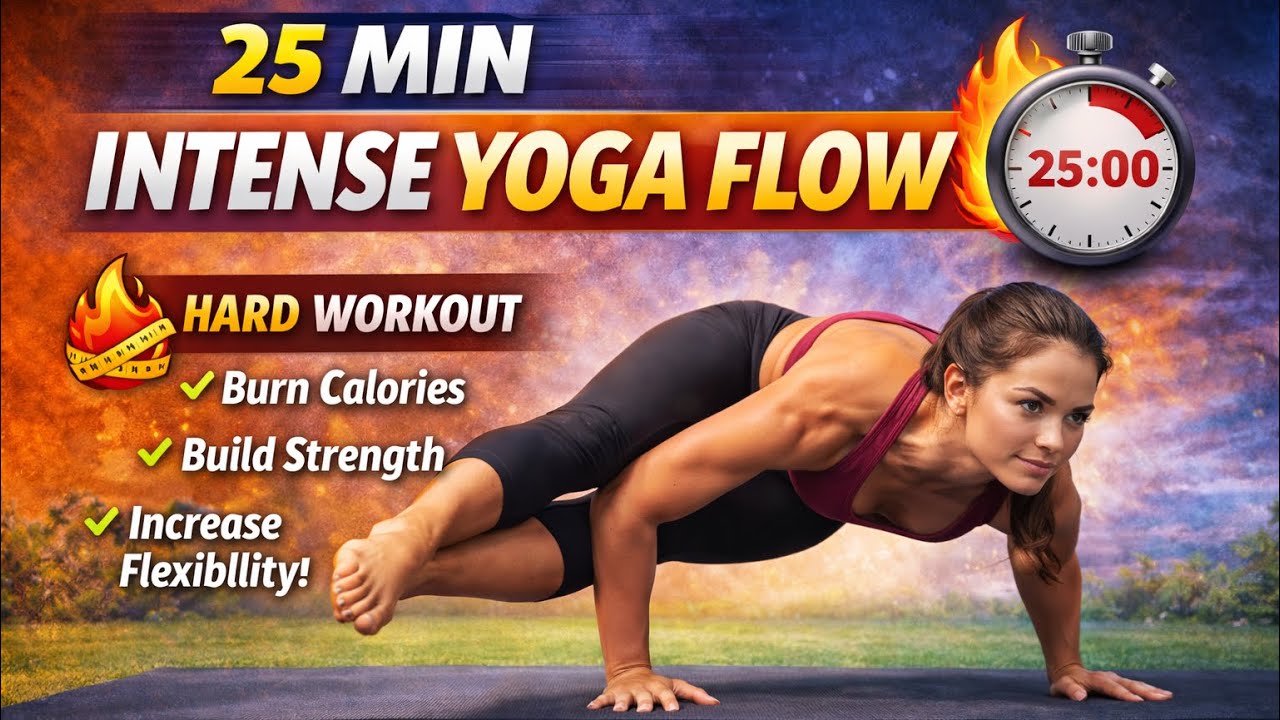 25 min intense yoga flow workout for strong body and mind with @yogadreams9233 