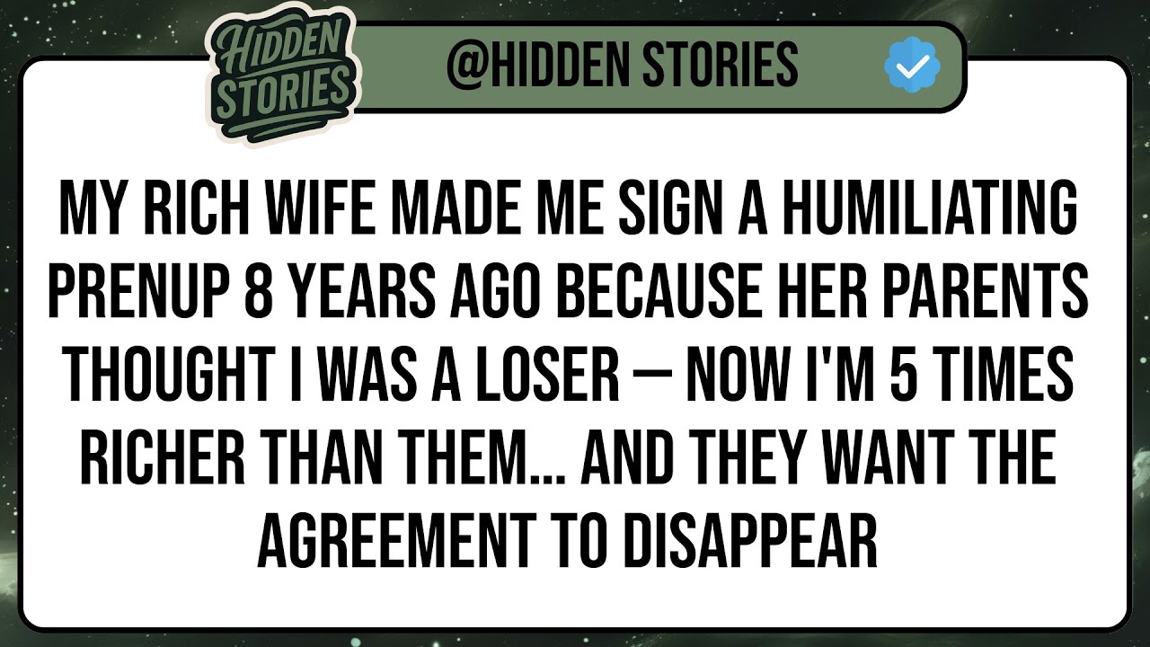 My Rich Wife Made Me Sign A Humiliating Prenup 8 Years Ago Because Her Parents Thought I Was A ...