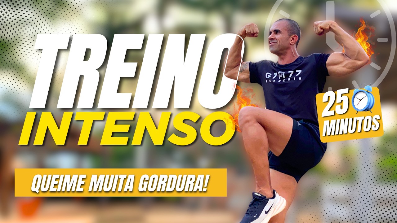 CARDIO HIIT PARA QUEIMAR GORDURA E CHAPAR A BARRIGA RÁPIDO 🔥 ( Em casa, sem equipamentos)