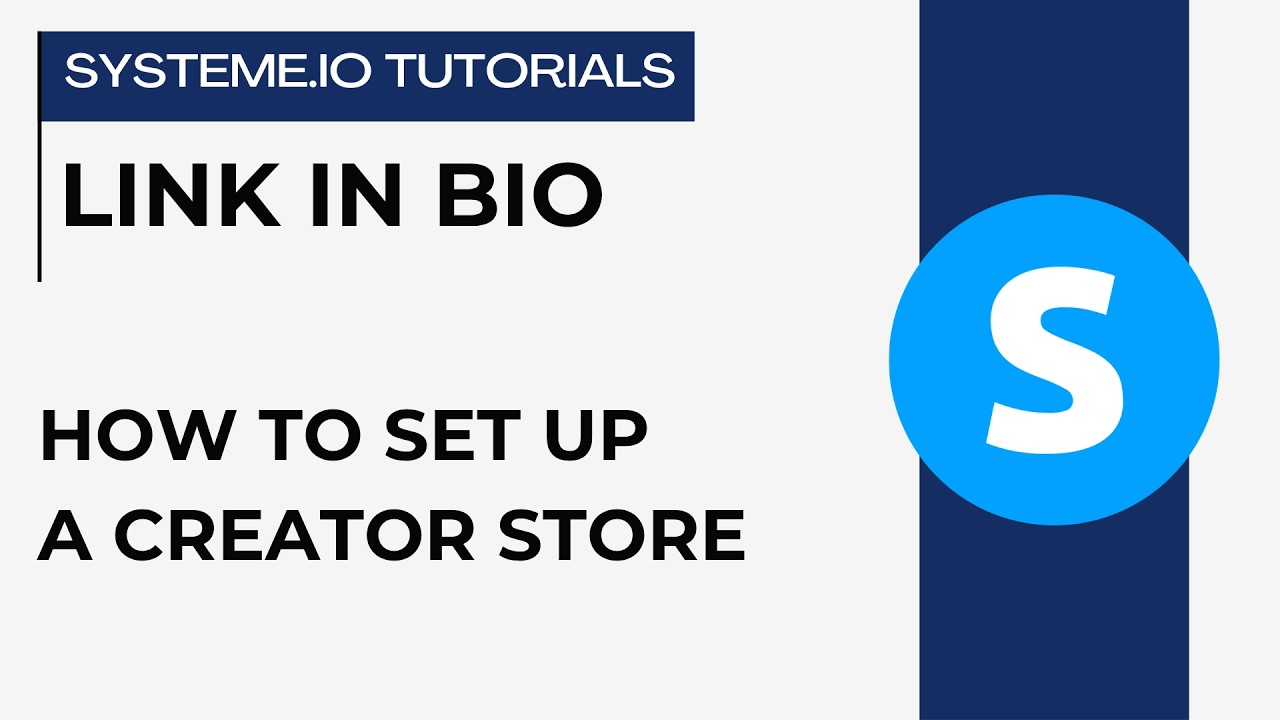 How to set up a creator store | systeme.io tutorials