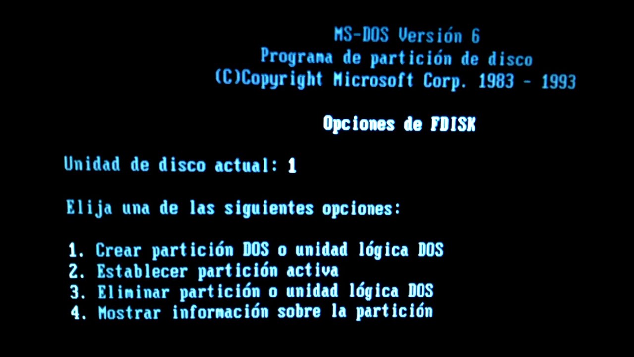 MSDOS 6.20 : El Comando Fdisk & Scandisk (1 de 3)